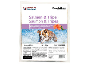 RED DOG BLUE KAT FOUNDATIONS SALMON/TRIPE DOG 4X1/4LB