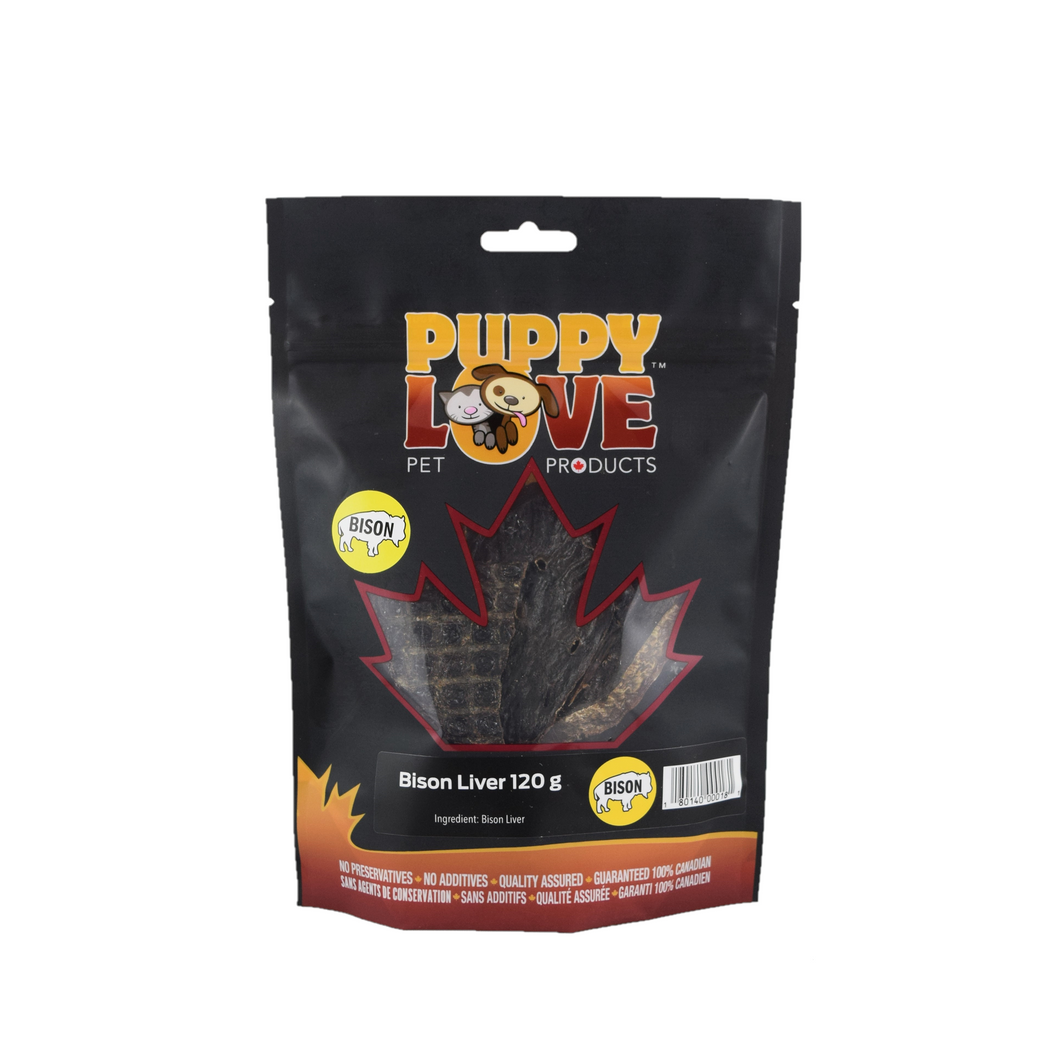 PUPPY LOVE BISON LIVER 120G