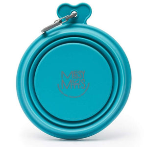 MESSY MUTTS SILICONE COLLAPSIBLE BOWL BLUE SM