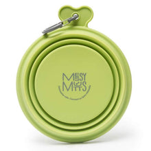 Load image into Gallery viewer, MESSY MUTTS SILICONE COLLAPSIBLE BOWL GREEN MED
