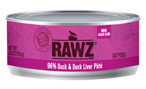 RAWZ 96% DUCK/LIVER PATE CAT CAN 156G