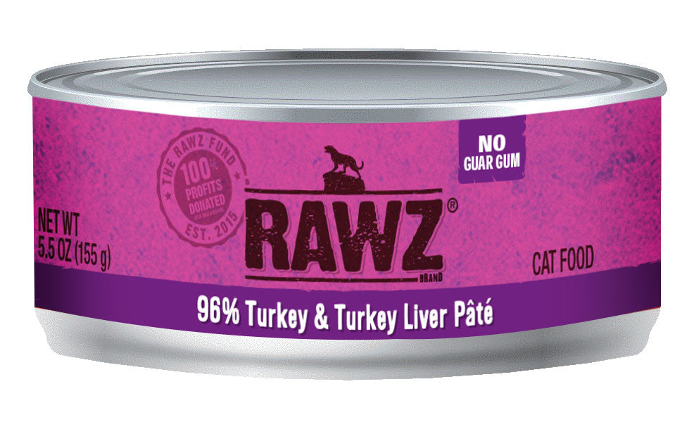 RAWZ 96% TURKEY/LIVER PATE CAT CAN 156G