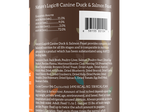 NATURE'S LOGIC DUCK/SALMON DOG CAN 13.2OZ
