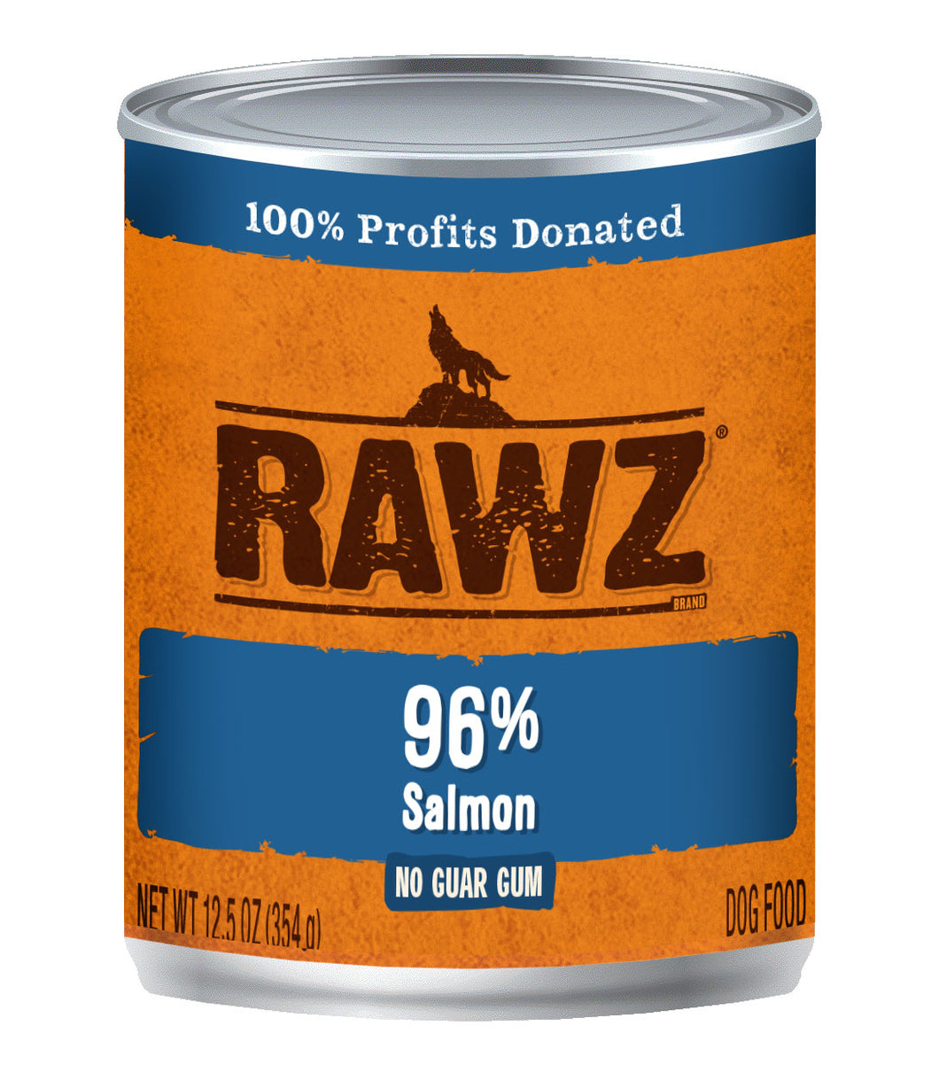RAWZ 96% SALMON DOG CAN 354G