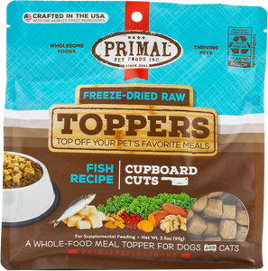 PRIMAL TOPPER FREEZE DRIED CUPBOARD CUTS FISH 3.5OZ