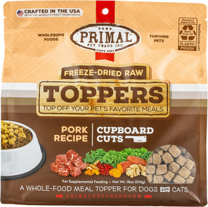 PRIMAL TOPPER FREEZE DRIED CUPBOARD CUTS PORK 18OZ