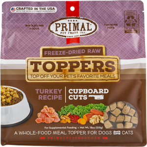 PRIMAL TOPPER FREEZE DRIED CUPBOARD CUTS TURKEY 18OZ