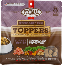 Load image into Gallery viewer, PRIMAL TOPPER FREEZE DRIED CUPBOARD CUTS TURKEY 3.5OZ
