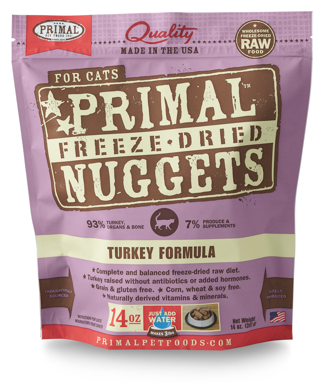 PRIMAL FREEZE DRIED TURKEY CAT 14OZ