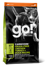 Load image into Gallery viewer, GO DOG CARNIVORE GRAIN FREE CHICKEN/TURKEY/DUCK PUPPY 12LB
