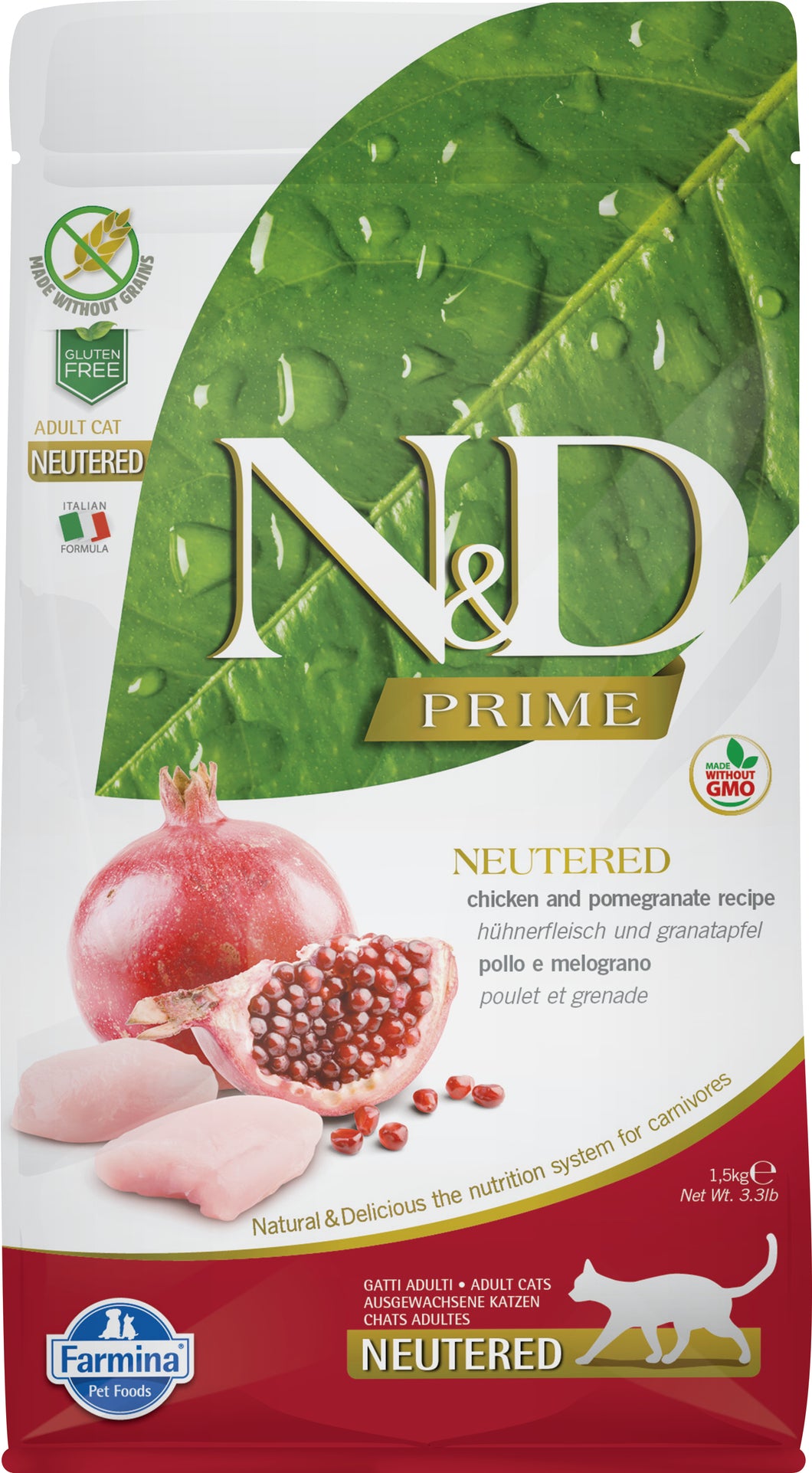 FARMINA PRIME CHICKEN/POMEGRANATE NEUTERED CAT 1.5KG