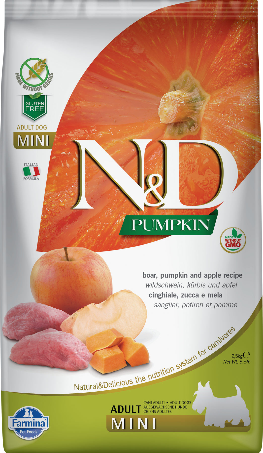 FARMINA PUMPKIN BOAR/APPLE DOG MINI 2.5KG