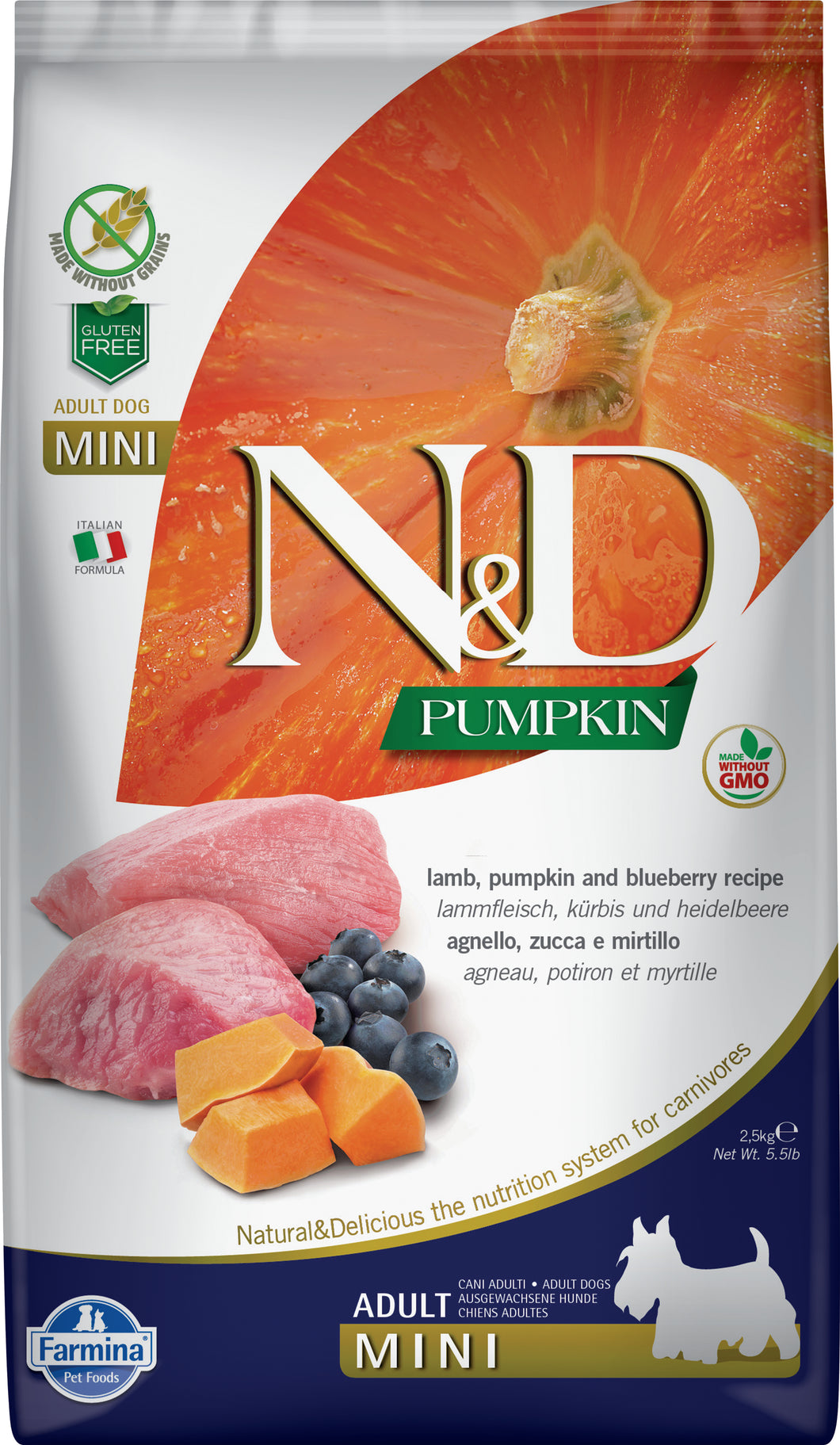 FARMINA PUMPKIN LAMB/BLUEBERRY DOG MINI 7KG