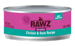 RAWZ CHICKEN/DUCK SHREDDED CAT CAN 156G