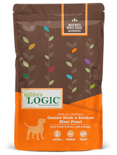 Load image into Gallery viewer, NATURE&#39;S LOGIC DUCK/SALMON DOG 25LB
