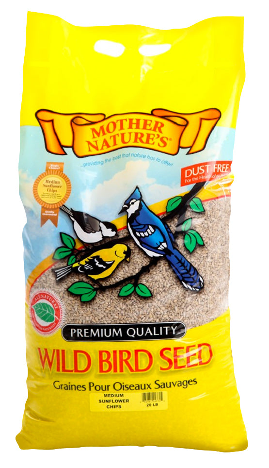 MOTHER NATURE'S MEDIUM SUNFLOWER CHIPS 20LB