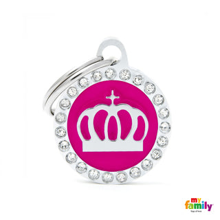 MY FAMILY GLAM CROWN PINK TAG