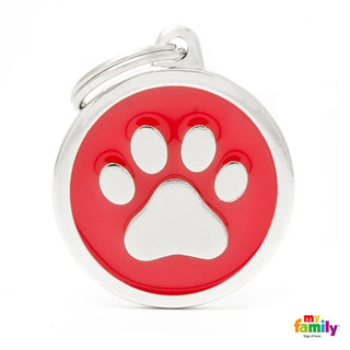 MY FAMILY CIRCLE PAW RED BIG TAG