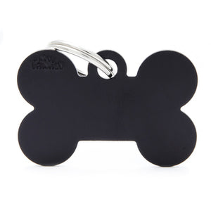 MY FAMILY ALUMINUM BONE BLACK BIG TAG