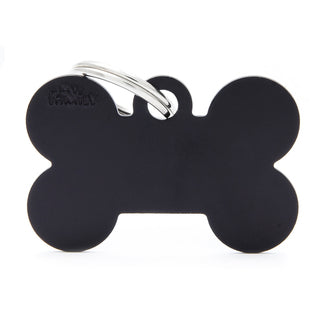 MY FAMILY ALUMINUM BONE BLACK BIG TAG
