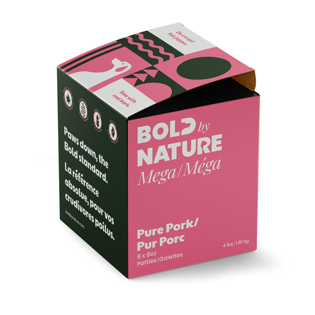 BOLD BY NATURE MEGA PORK PATTIES 4LB