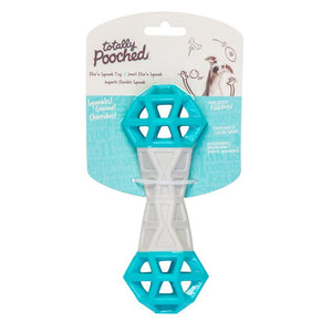 TOTALLY POOCHED FLEX N' SQUEAK TOY TEAL