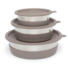 Load image into Gallery viewer, MESSY MUTTS SILICONE RAW BOWL COVER GREY LG
